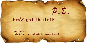 Prágai Dominik névjegykártya